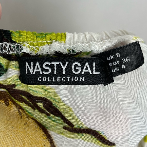 Nasty Gal You’re My Main Squeeze Lemon Mini Dress Size 4 - Picture 6 of 8